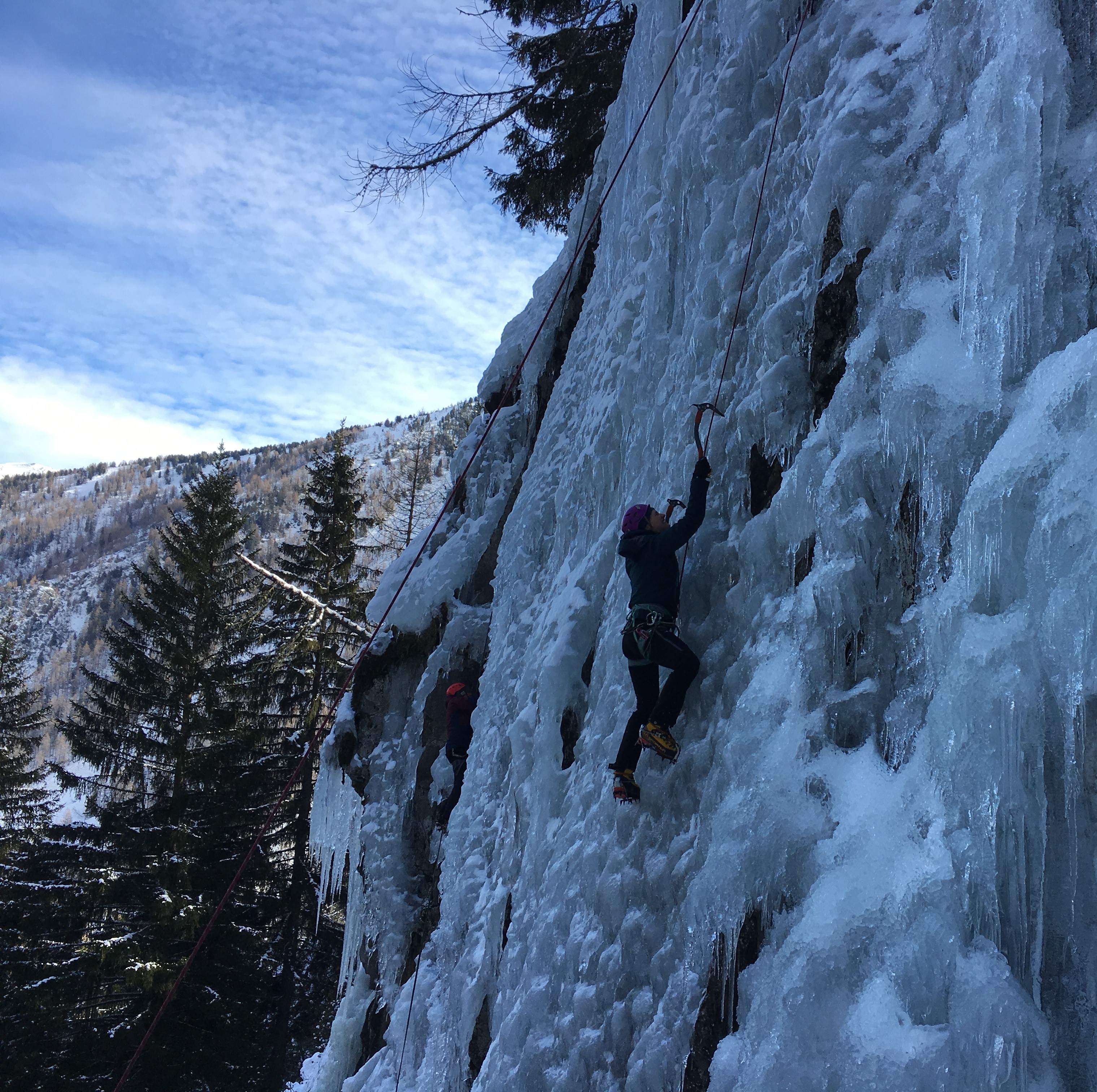 Me ice-climbing